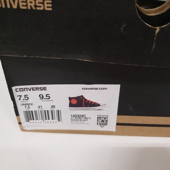 New Converse All Star Chuck Taylor Street Mid Shoe in Dozar Blue Size Men's 7.5 - Picture 2 of 8